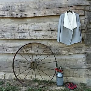 Sonoma grey fleece lined cardigan size medium